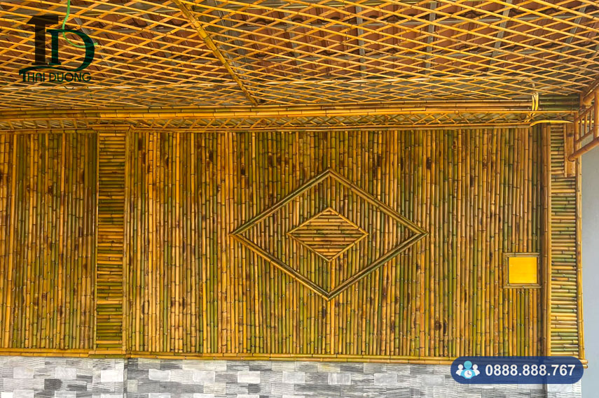 Cây trúc ốp trần ốp tường trang trí