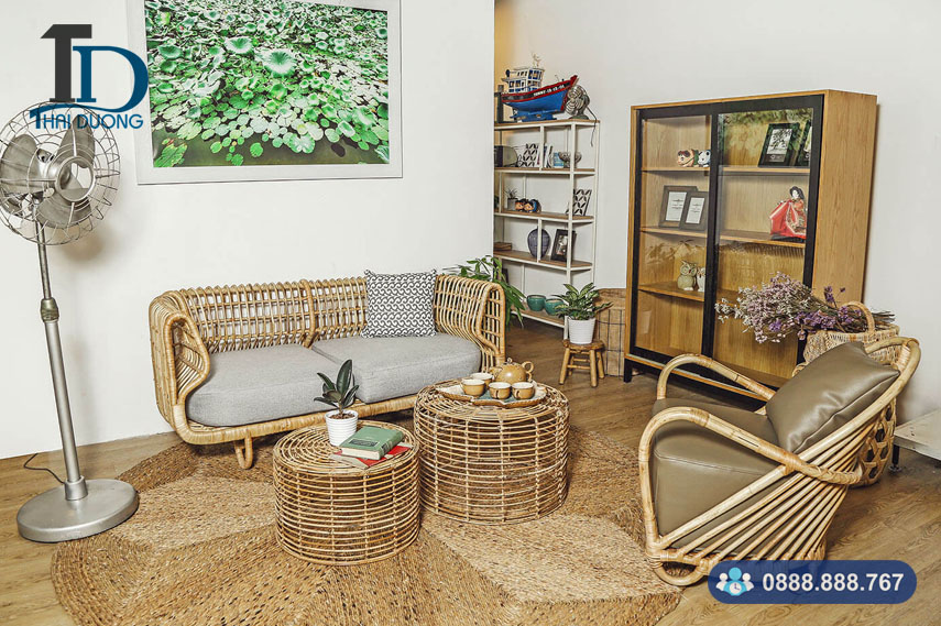 Nội thất mây tre đan trong phong cách Bắc Âu
