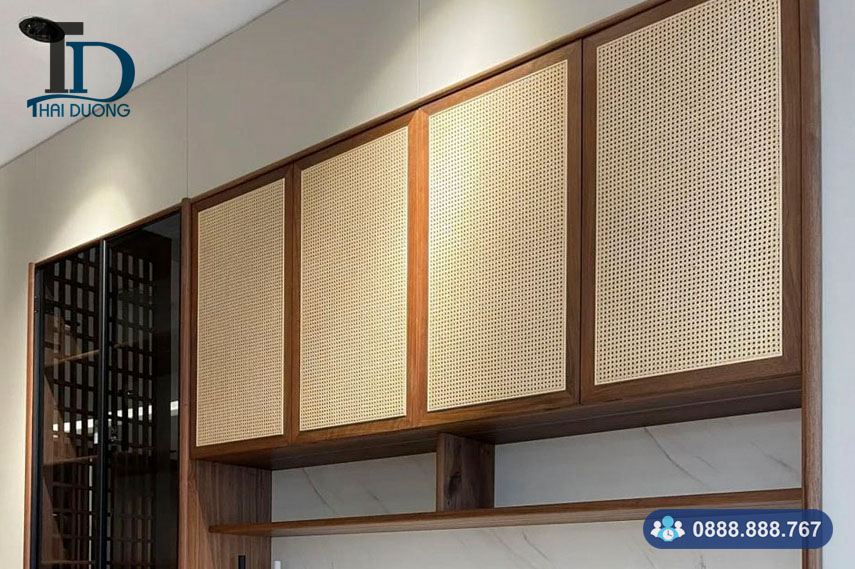 Tủ bếp cánh mây mắt cáo