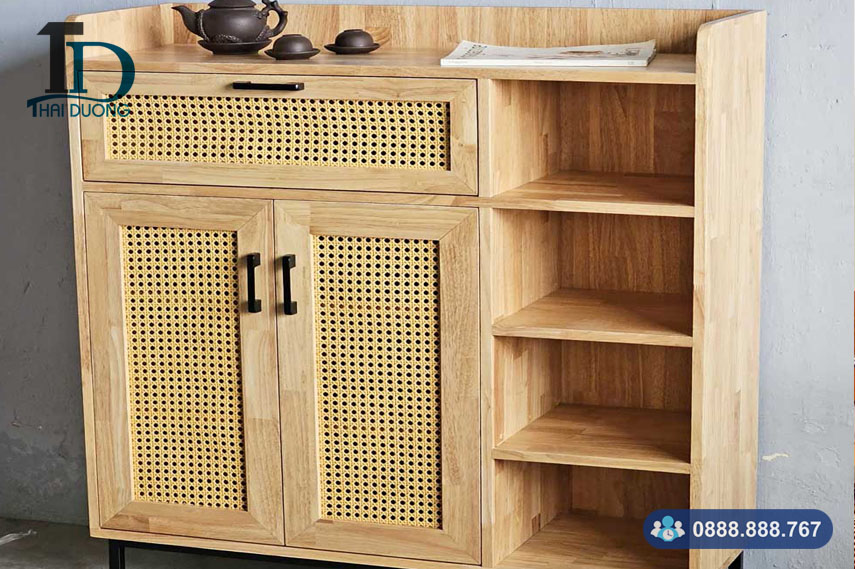 Tủ giày cánh mây mắt cáo