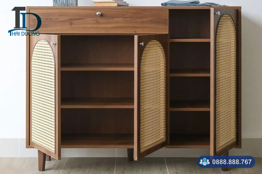 Tủ giày cánh mây mắt cáo