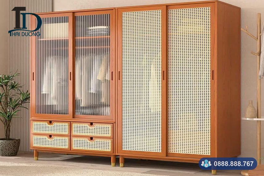 Tủ quần áo cánh mây mắt cáo